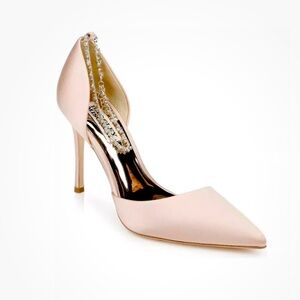 Badgley Mischka Womens Tierra D'Orsay Blush Pink MP6342 ankle chain New